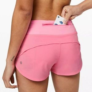 NEW Pink Lululemon Speed Up Shorts Size 6
